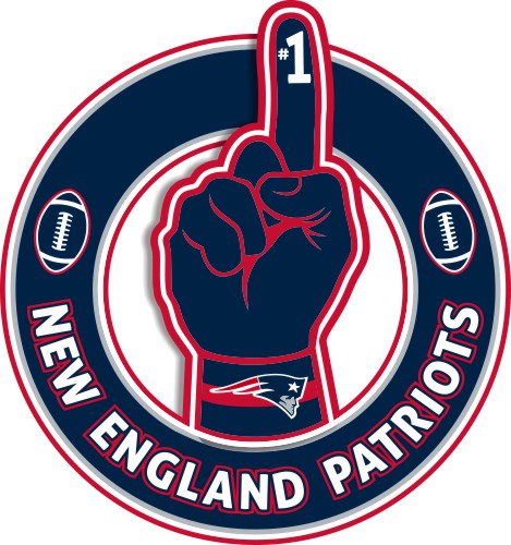 Number One Hand New England Patriots logo iron on paper